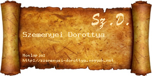 Szemenyei Dorottya névjegykártya